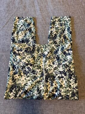 Green & Navy Abstract Print Leggings